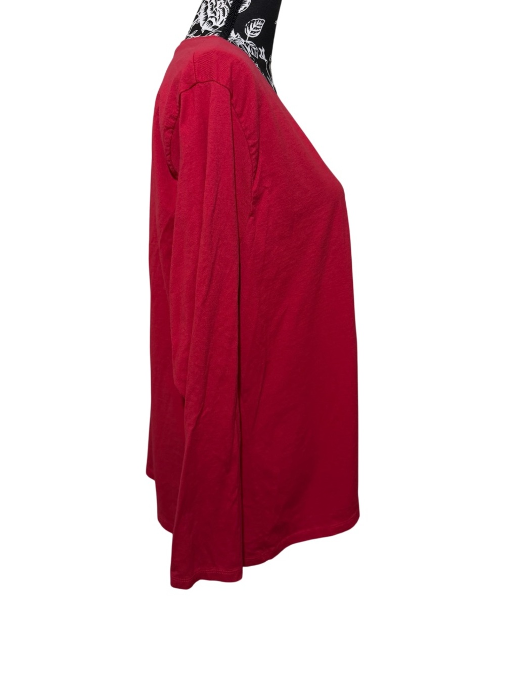 Hanes Women's Long-Sleeve Crewneck Top - Red - Picture 3 of 10
